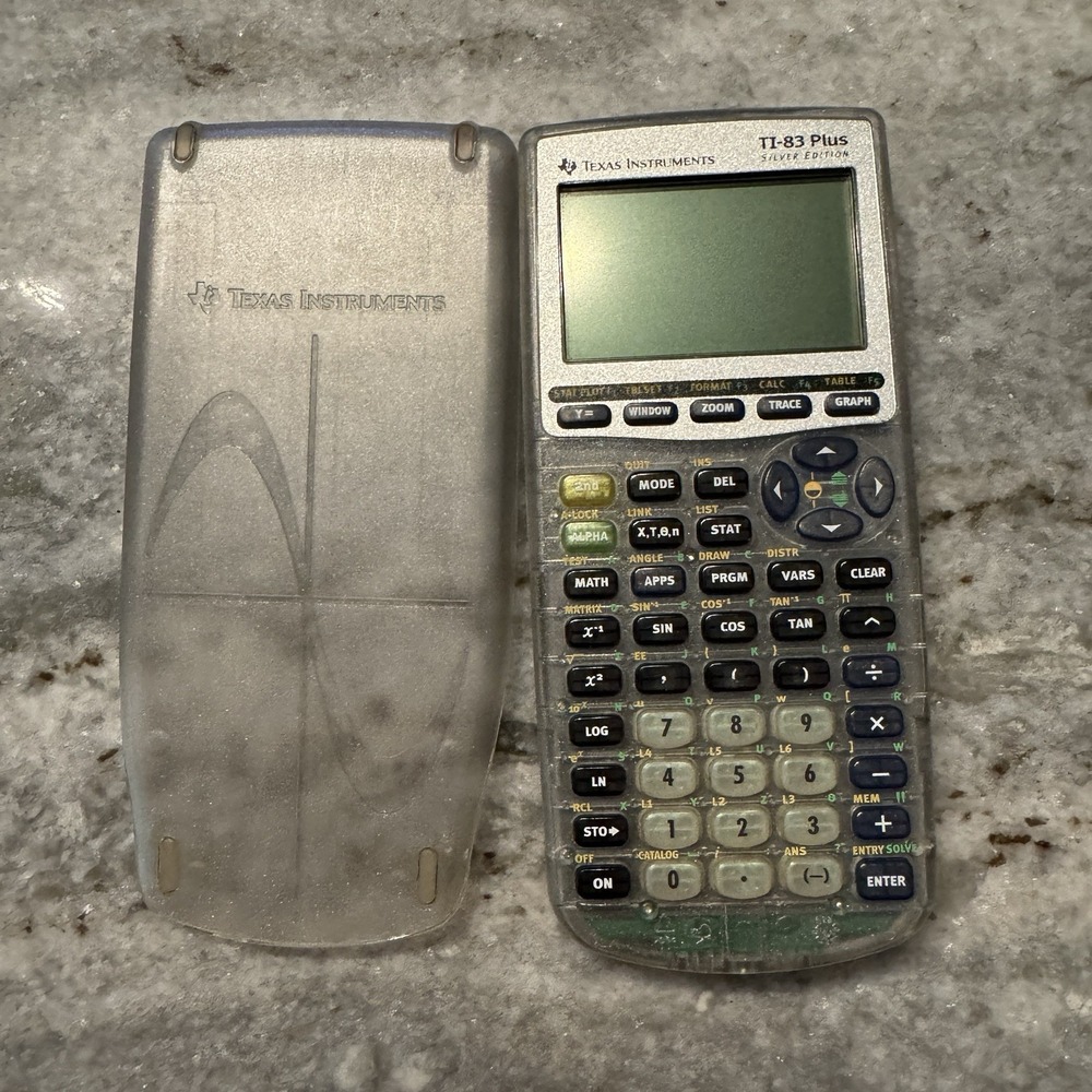 Texas Instruments TI-83 Plus Silver Edition Clear Graphing Calculator with Cover